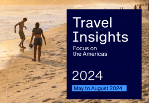 travel insights text image, people playing on beach